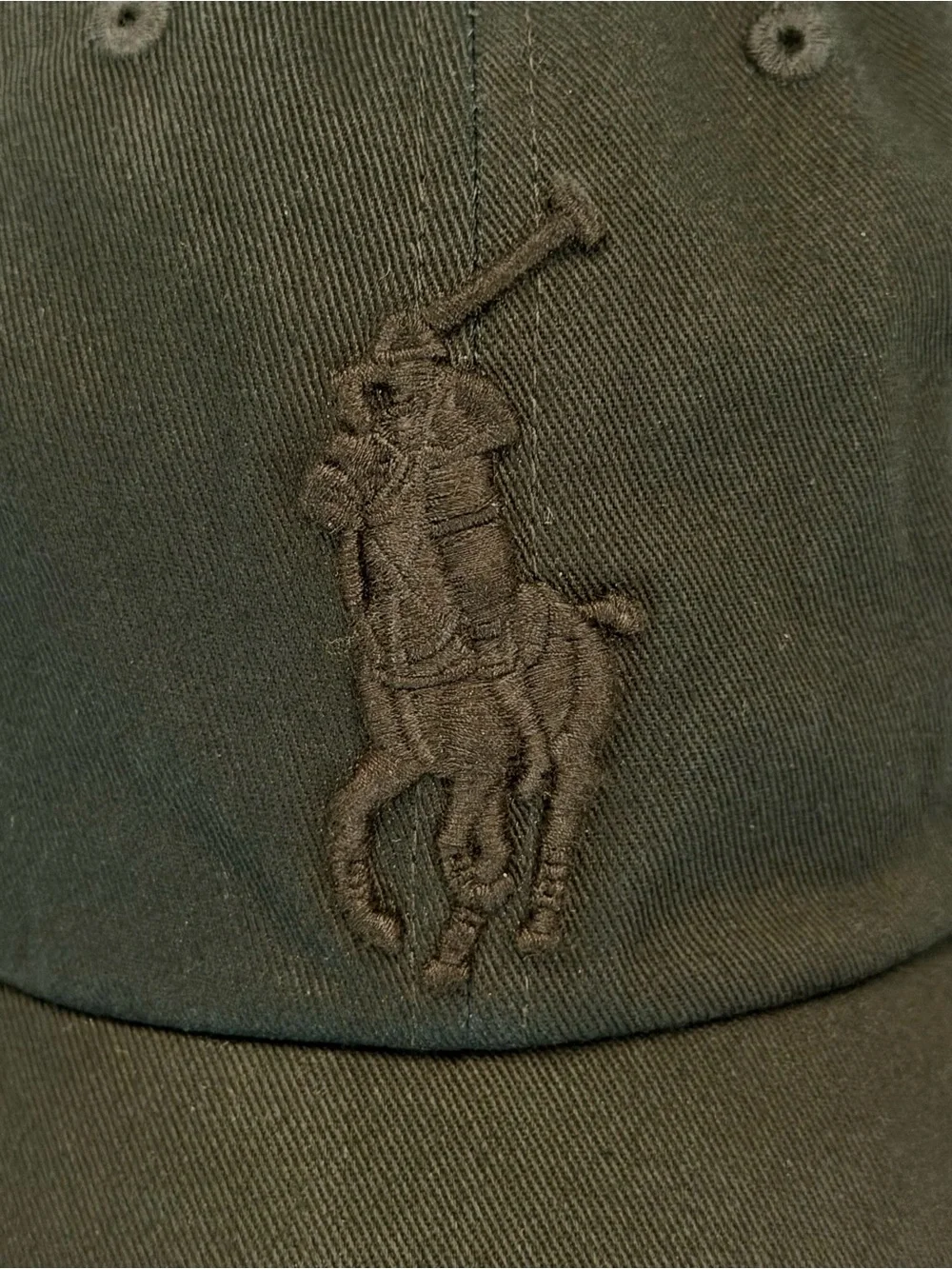 Polo Ralph Lauren Big Pony Tonal Black Baseball Cap Hat Unisex - NWT